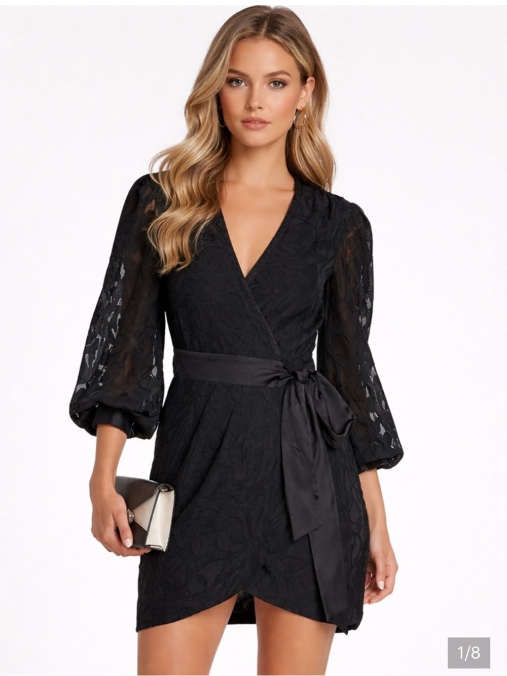 Revolve Jonathan Simkhai Night Night Fil Coupe Wrap Mini Dress in Black